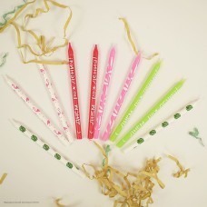 Свечи для торта "День Рождения. Тропики" 9,8см (10шт)