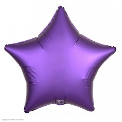 Шар фольга Звезда, Фиолетовый пурпур Сатин 19''/48см