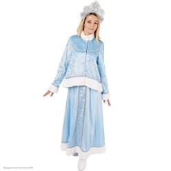 Костюм взрослый "Снегурочка Настенька" р.48, 164 см