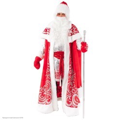 Костюм взрослый "Дед Мороз Царский" р.54-56, 182 см