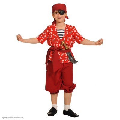 Костюм детский "Пират Гарри" р.32-34, 128-134см 5060-М-134