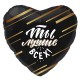 Шар фольга Сердце "Ты Лучше Всех!" чёрный 19"/48см 752890