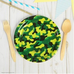 Тарелки "Военные" 18 см, 10 шт (бумага)