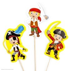 Шпажки для канапе "Пираты" 12 шт, 4*12 см