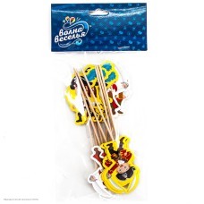 Шпажки для канапе "Пираты" 12 шт, 4*12 см