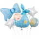 Шар фольга Бант голубой 90*49 см 19566