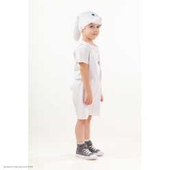 Костюм детский "Заяц Ваня" белый р.32, 128 см