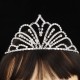 Диадема большая на ободке с гребнями (металл, стразы) К0121-04