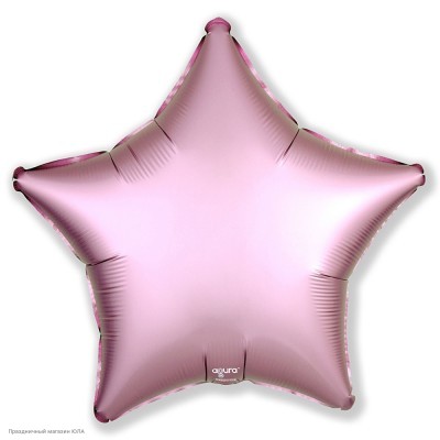 Шар фольга Звезда, Розовый фламинго Сатин 19''/48 см 757352