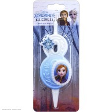 Свеча-цифра 8 Холодное сердце, 12см Свеча-цифра 8 Холодное сердце, 12см