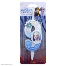 Свеча-цифра 9 Холодное сердце, 12см Свеча-цифра 9 Холодное сердце, 12см