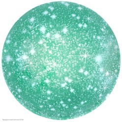 Шар фольга Круг "Искры" зелёный 18"/45см