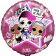 Шар фольга Круг "Куклы ЛОЛ" рок-звёзды 18"/45см 401590