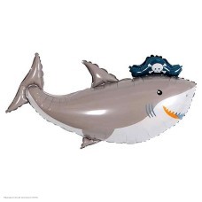 Шар фольга Акула-Пират 90*55 см