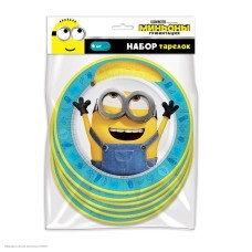 Тарелки "Миньоны" 18см 6шт, бумага