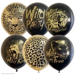 Набор шаров "Wild Party" (Дикая вечеринка) 12"/30см, 8 шт