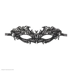 Полумаска кружевная "Экзотика" (чёрная)