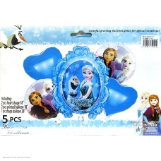 Набор фольгированных шаров "Хол.сердце"-2 5шт Набор фольгированных шаров "Хол.сердце"-2 5шт