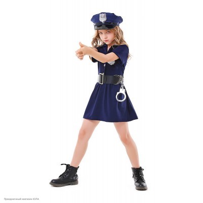 Костюм детский "Полицейская-2" (платье) 140-155 см РС5649-2-XL