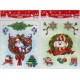 Наклейки статические с блеском "Новогоднее ассорти" 26*20см К1981-11