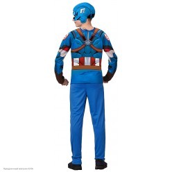 Костюм детский "Капитан Америка" без мускулов р.34, 134 см