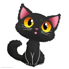 Шар фольга Чёрный Кот 90*60 см