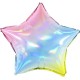 Шар фольга Звезда, Градиент Нежная радуга 18"/45см 192115