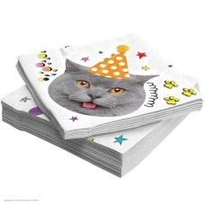Салфетки "Котики" 33*33см, 20шт