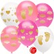 Набор шаров "К рождению дочки" Ассорти 12"/30см, 8 шт 812229Н