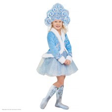 Костюм детский "Снегурочка Полина" р.28, 110 см