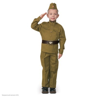 Костюм детский "Солдат ВОВ" хб р.28, 110 см 8008-3-110-28
