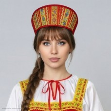 Кокошник "Зоя" красный