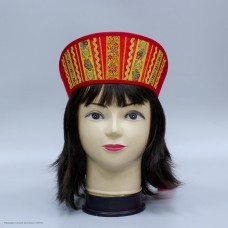 Кокошник "Зоя" красный