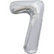 Шар фольга Цифра "7" серебро 34"/86см 21547