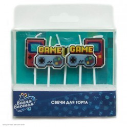 Свечи-фигурки для торта "Game Time" Пиксели, 6см, 5шт