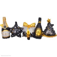 Гирлянда из шаров фольга "Happy Birthday" 105*39см, 2шт