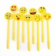 Ручка с наконечником Смайл жёлтый, гелевая 18см (пластик) 2905989