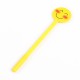 Ручка с наконечником Смайл жёлтый, гелевая 18см (пластик) 2905989