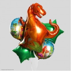 Набор фольгированных шаров "Динозавр" 5 шт