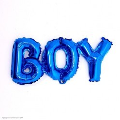 Шар фольга Надпись "Boy" голубой, 95*35 см