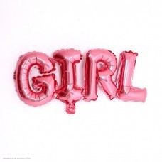 Шар фольга Надпись "Girl" розовая, 105*35 см