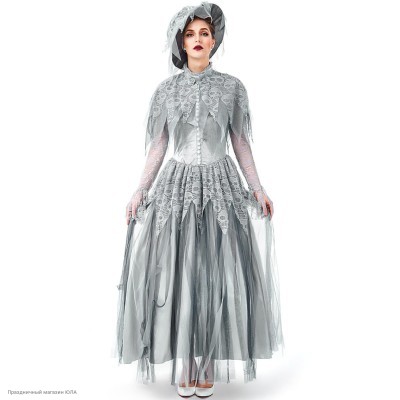 Костюм взрослый "Призрак дамы" (серый) р.42-46 РС5189-М