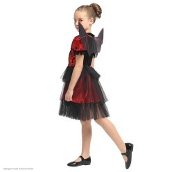 Костюм детский "Летучая мышка Вамп" красный 110-120 см