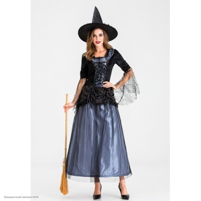 Костюм взрослый "Ведьма" чёрно-серый р.46-48 РС5024-5-M