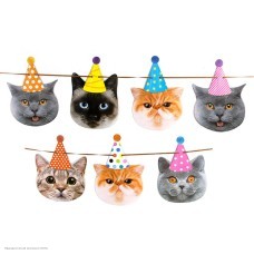 Гирлянда-фигурки на ленте "Котики" 250 см