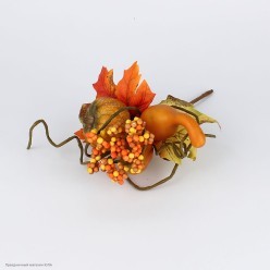 Букет "Осенний" с тыквой, оранжевый 22см