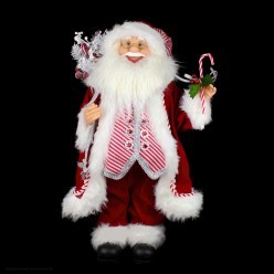 Фигура "Дед Мороз" 60 см в тёмно-красном