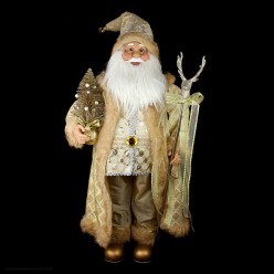Фигура "Дед Мороз" 95 см в золотистом