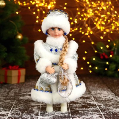 Фигура "Снегурочка" 30 см в серебре К86018-2а