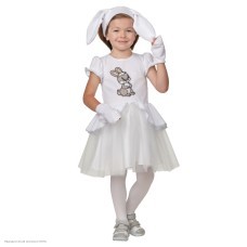 Костюм детский "Зайка Белянка" р.28, 110 см